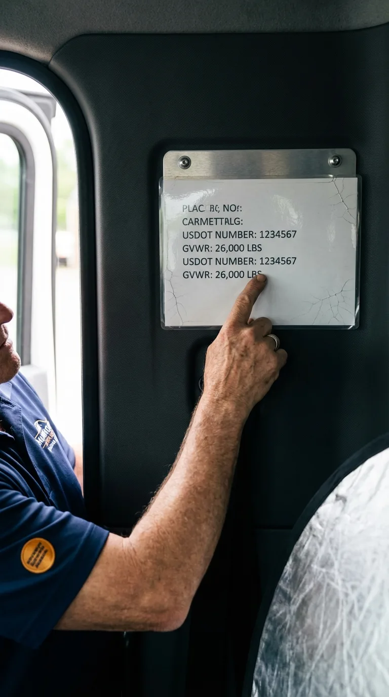 USDOT licensing placard verification in Grand Prairie